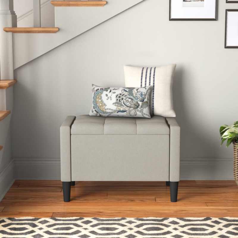Friesen Polyester Blend Upholstered Storage Bench