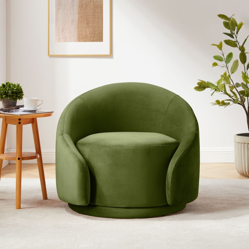 Frieson Upholstered Swivel Armchair