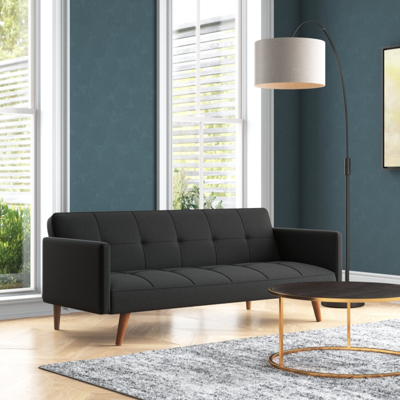 Full 70.5'' Upholstered Tufted Convertible Sofa
