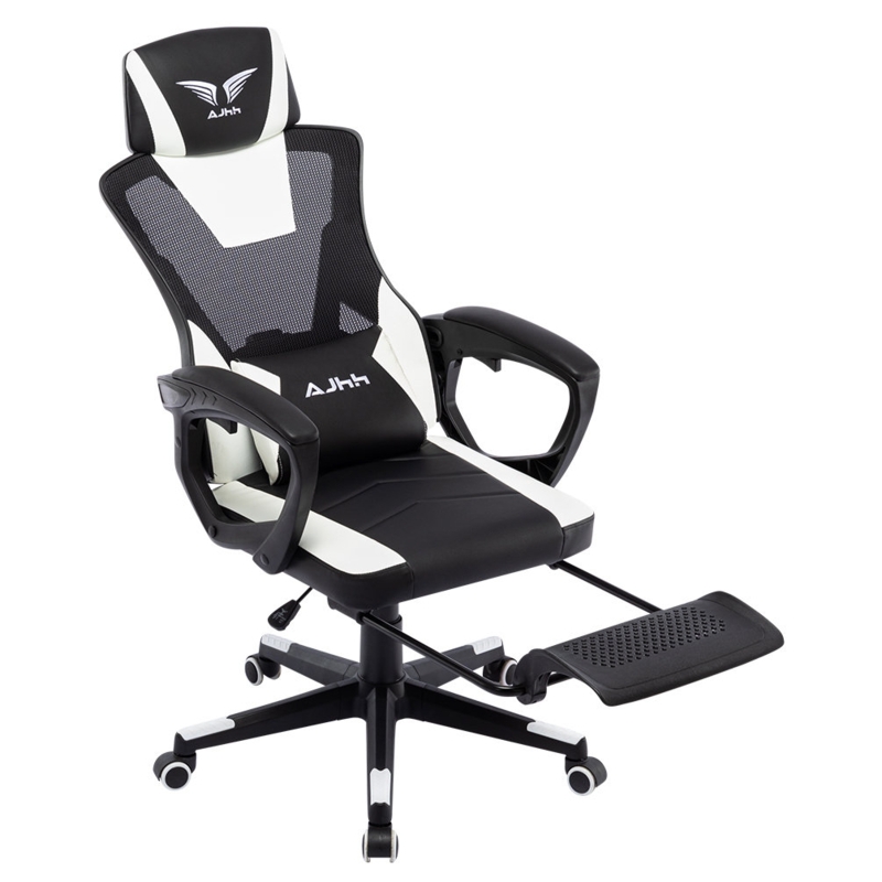 Gaming Chair Ergonomic Office Chair with Tilt Function, Mesh High Back Faux Leather Computer Chair