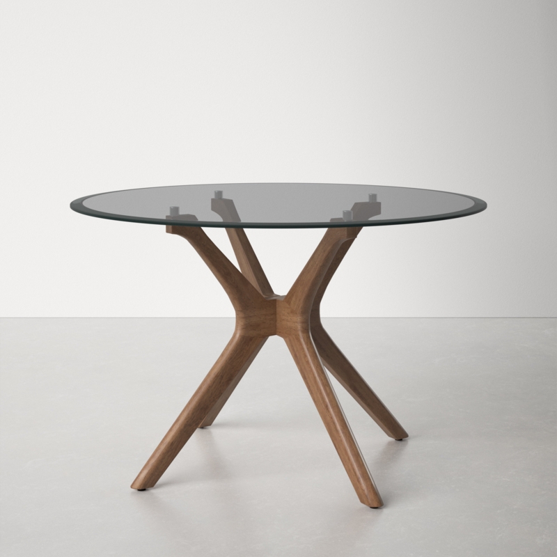 Geary Round Glass Top Dining Table