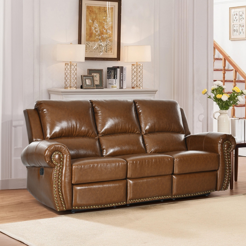 Gulshan Belter 64" W Vegan Leather Recliner