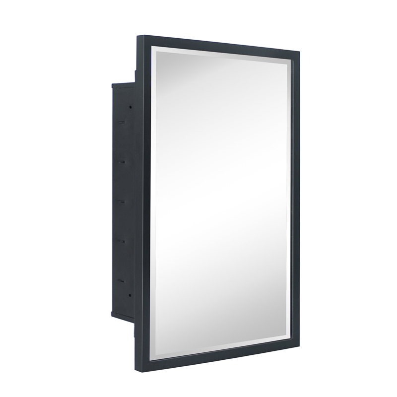 Haddison Recessed Framed Medicine Cabinet with Mirror and Adjustable Shelves