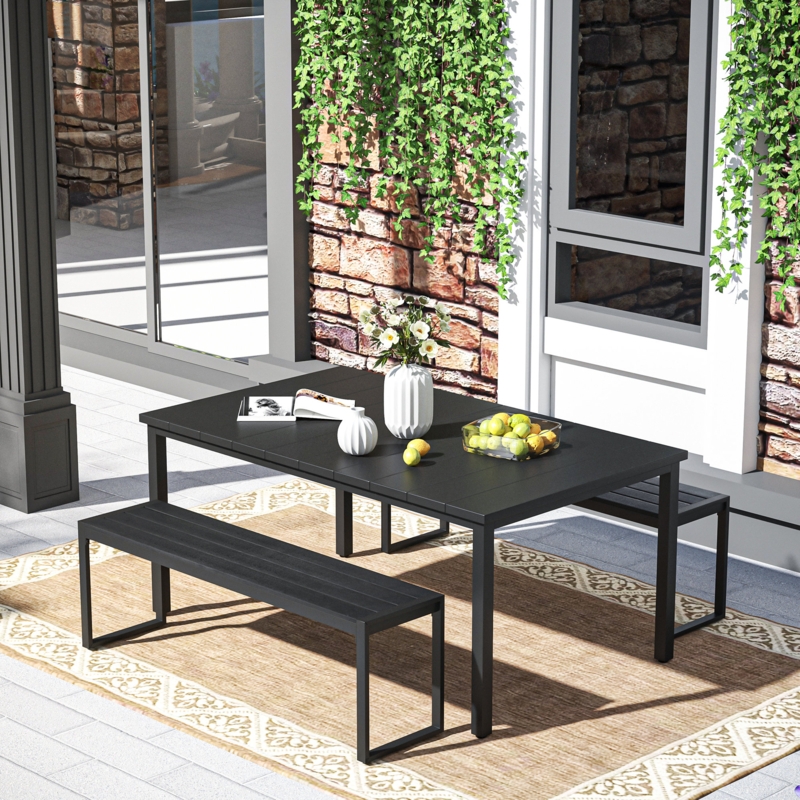 Hamman 6 - Person Rectangular Outdoor Dining Set