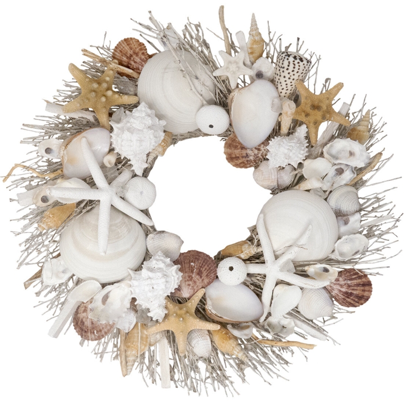 Handcrafted Preserved Mixed Assortment Shell / Capiz 20'' Wreath