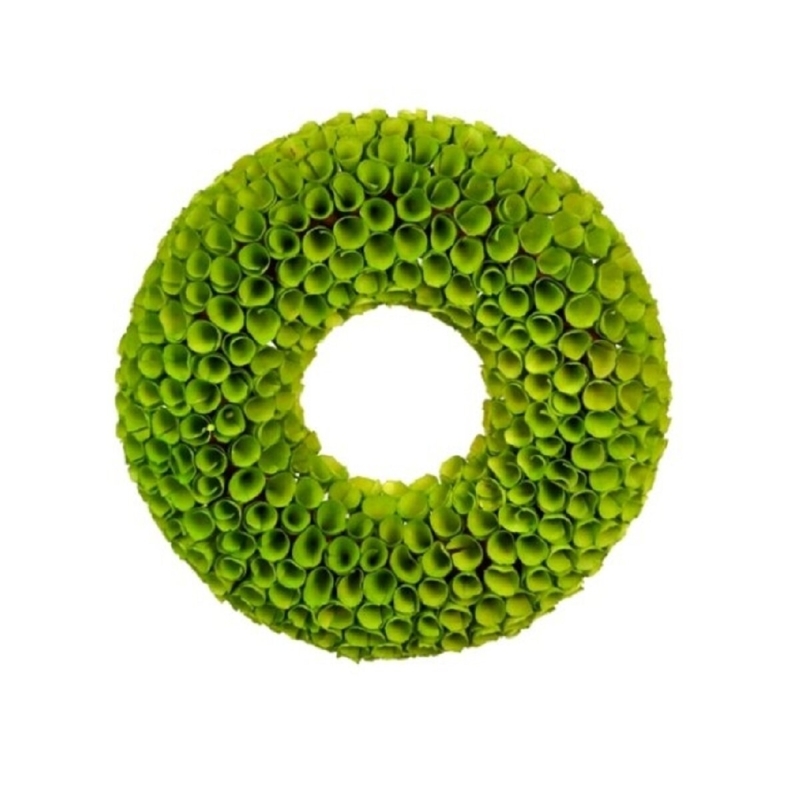Handcrafted Preserved Wood Chip / Wood Curl Wood 18'' Wreath