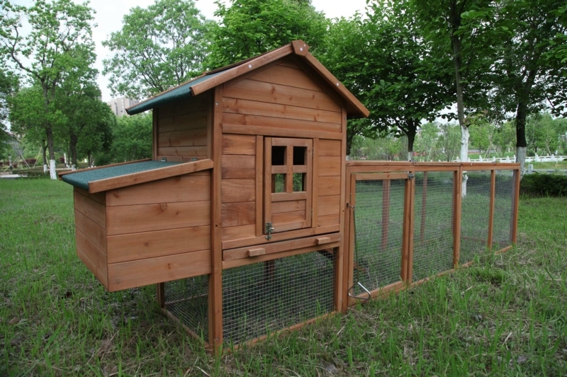 Hanish 18.33 Square Feet Chicken Coop with Chicken Run For Up To 4 Chickens