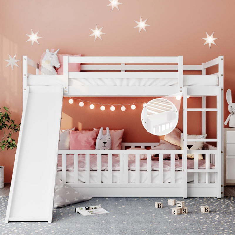Hanns Kids Twin Over Twin Bunk Bed