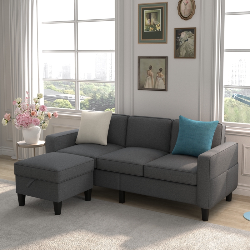 Harkeerat 78" Upholstered Sofa