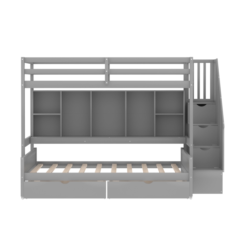Harneen Twin XL over Full 3 Drawer Standard Bunk Bed by Harriet Bee