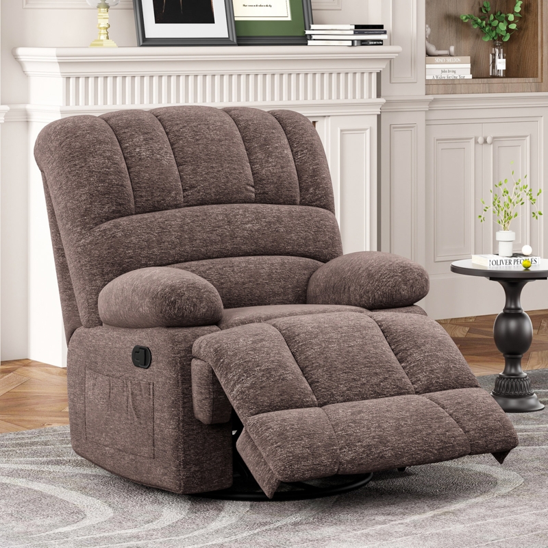 Heald Upholstered Swivel Recliner