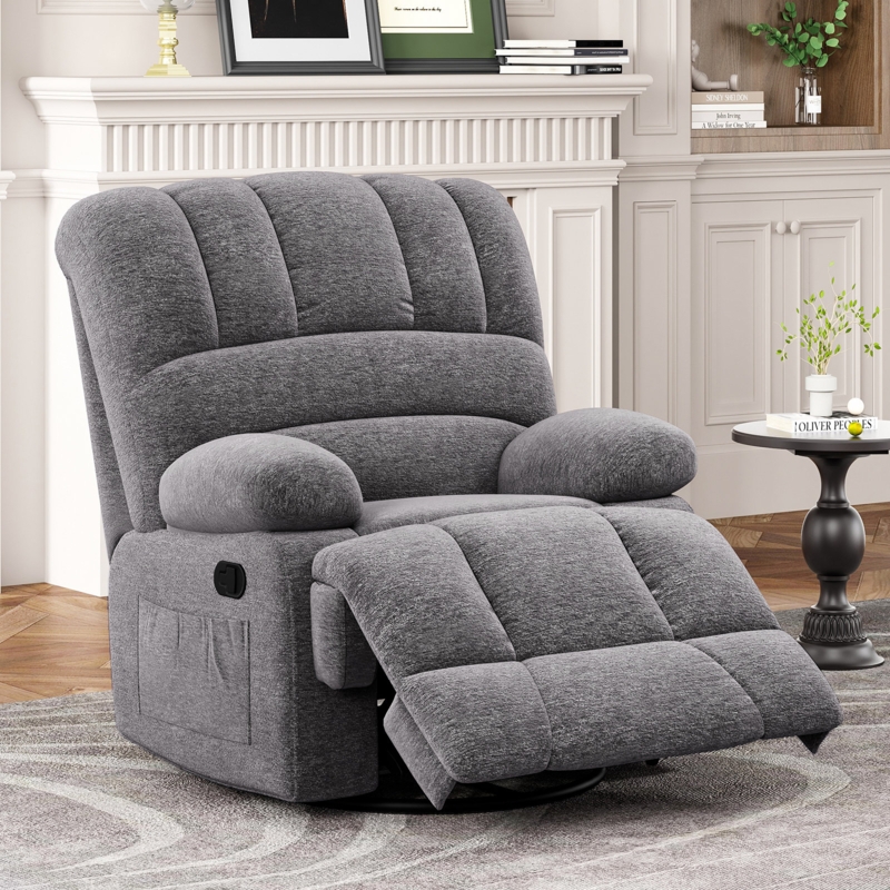 Heald Upholstered Swivel Recliner