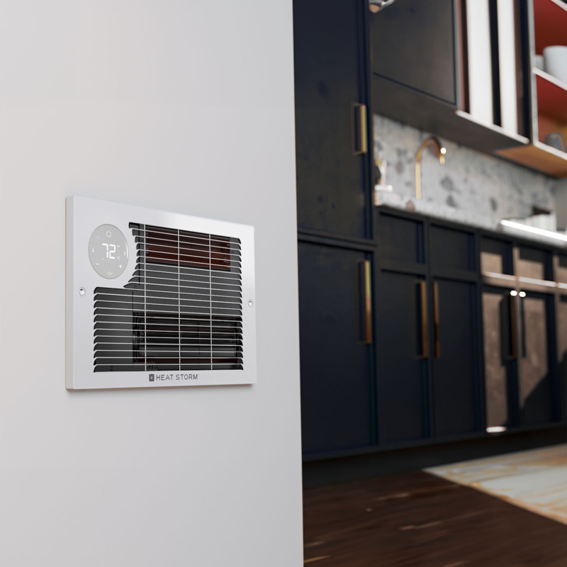 Heat Storm 1500 Watt Electric In-Wall Wi-Fi Heater Digital Display