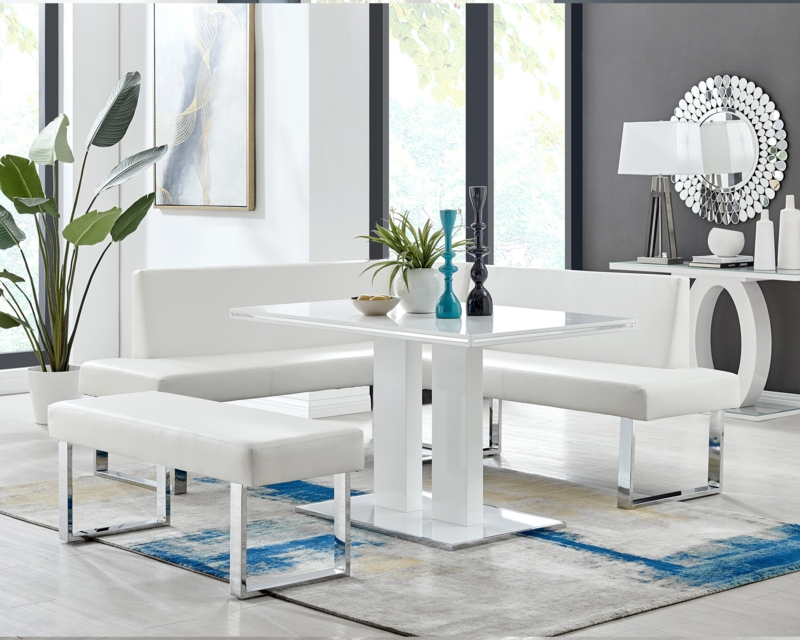 Henricks 3 Piece Rectangular Dining Set with Corner Nook