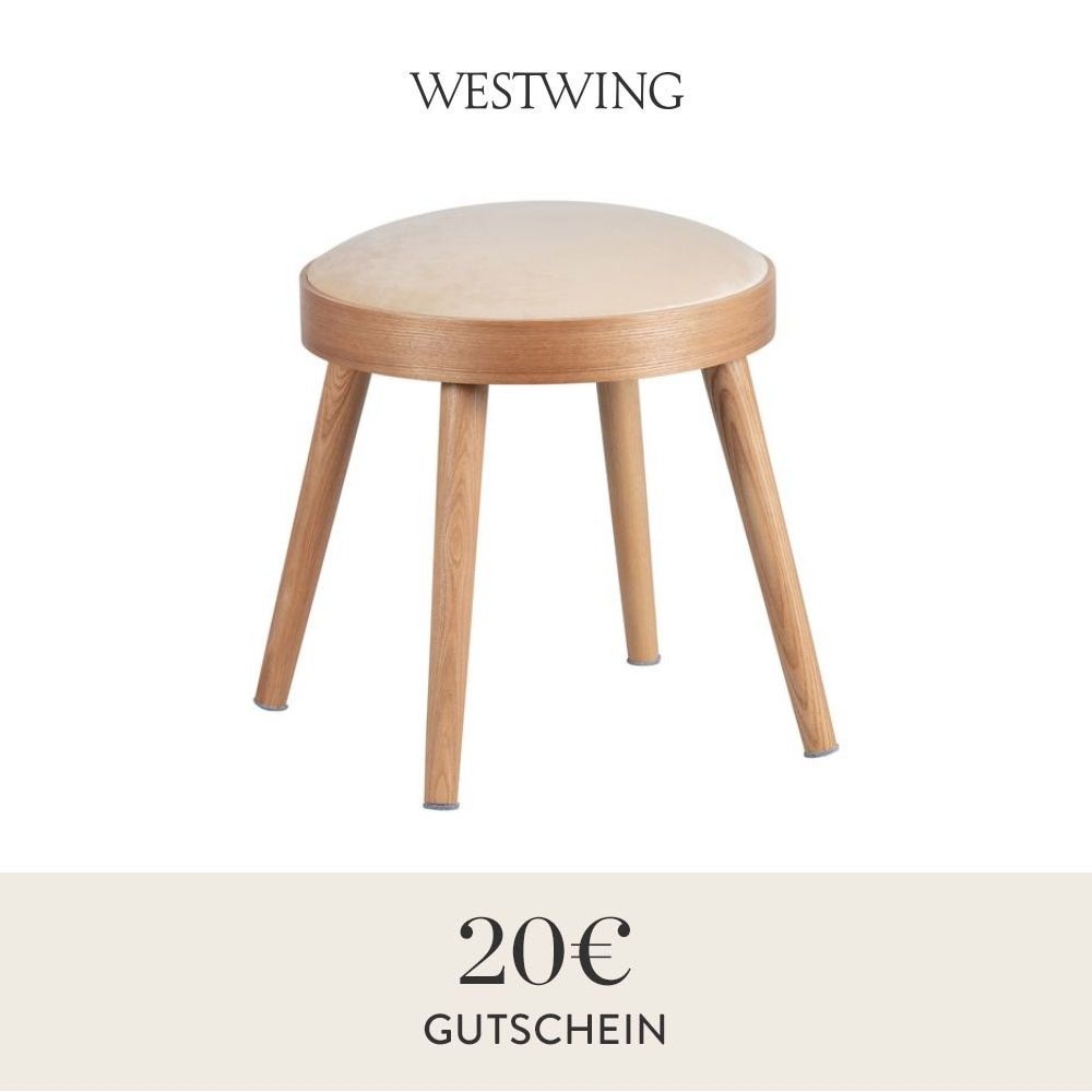 Hocker/Beistelltisch Laurie mit abnehmbaren Samt-Sitzkissen