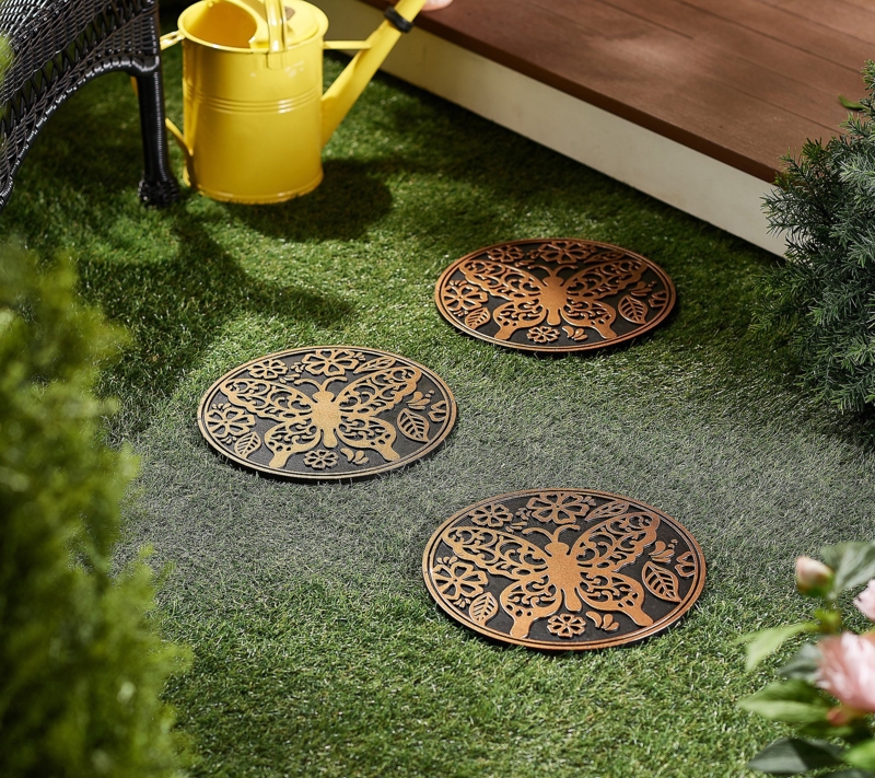 Hunsicker 3 Piece Butterfly Stepping Stone Set