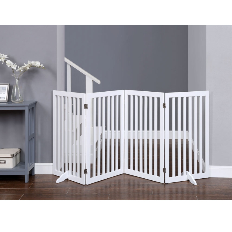 Huxley Wood Free Standing Pet Gate with a Pair of Support Feet