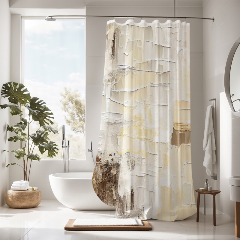 Istres Abstract Shower Curtain