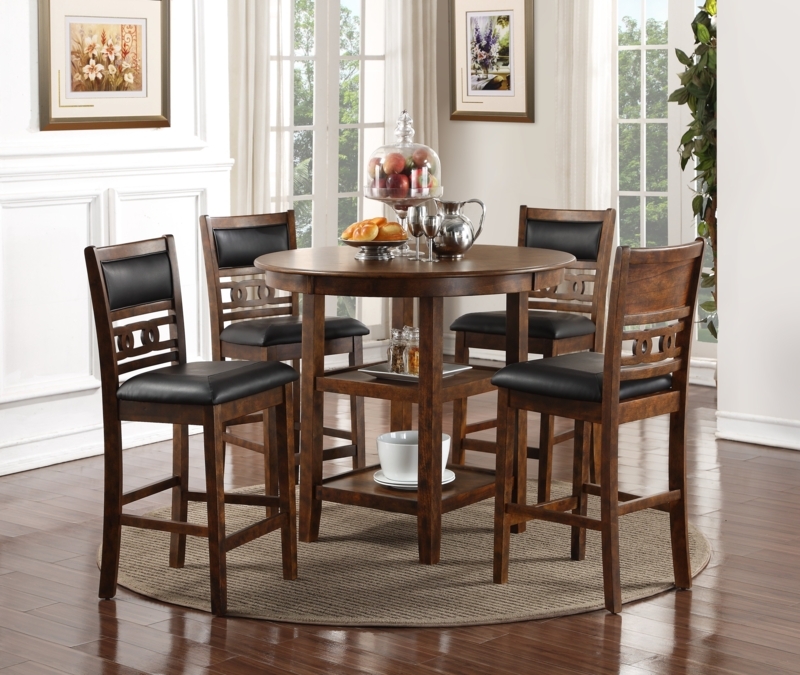 Jackins 4 - Person Round Solid Wood Dining Set