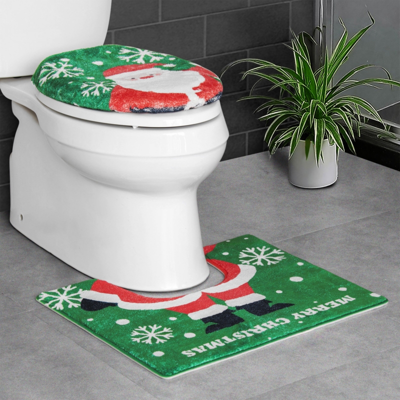 Jehial Christmas Bath Rug Set (2 Peice)