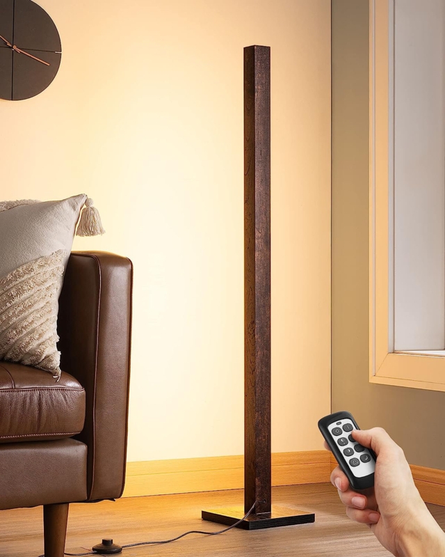 Jenalise 48.43'' Dark Walnut LED Column