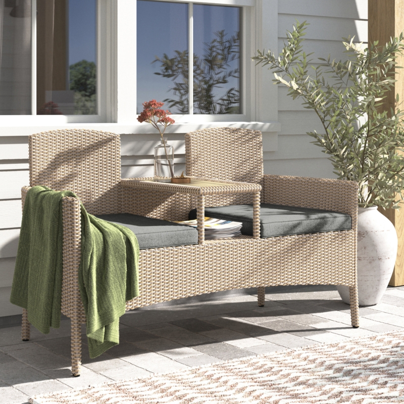 Jett Wicker Outdoor Bench