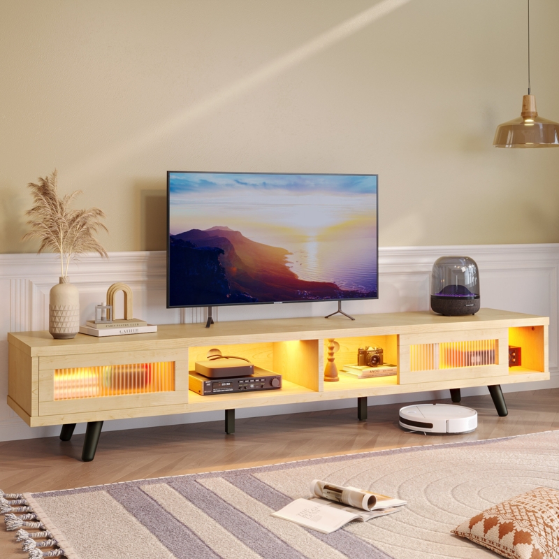 Jory 70" TV Stand, LED Media Console With Cable Management