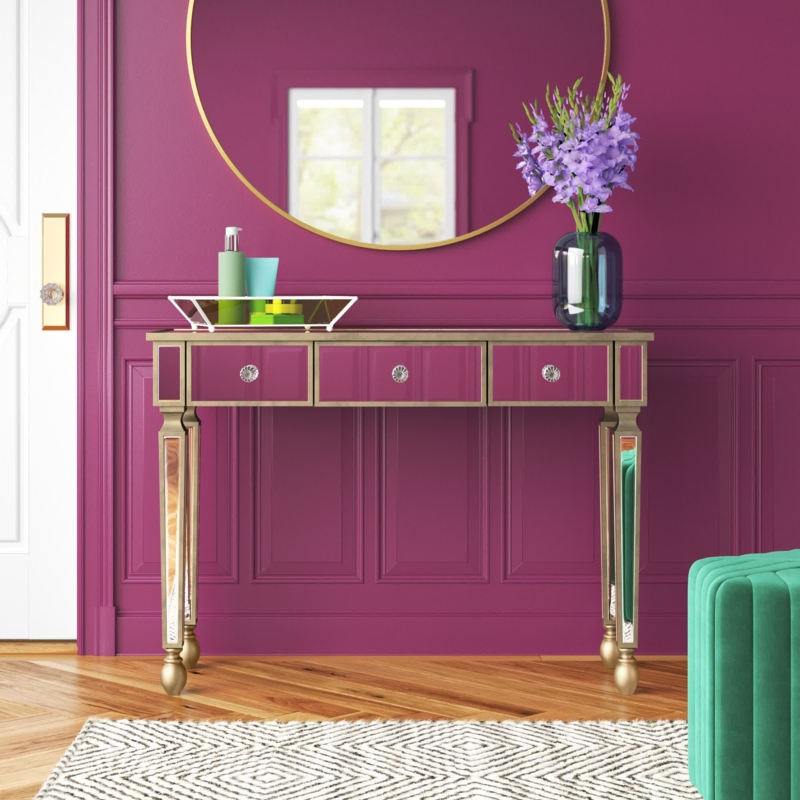 Kairo Three Drawers Mirror Table Dressing Table Console Table