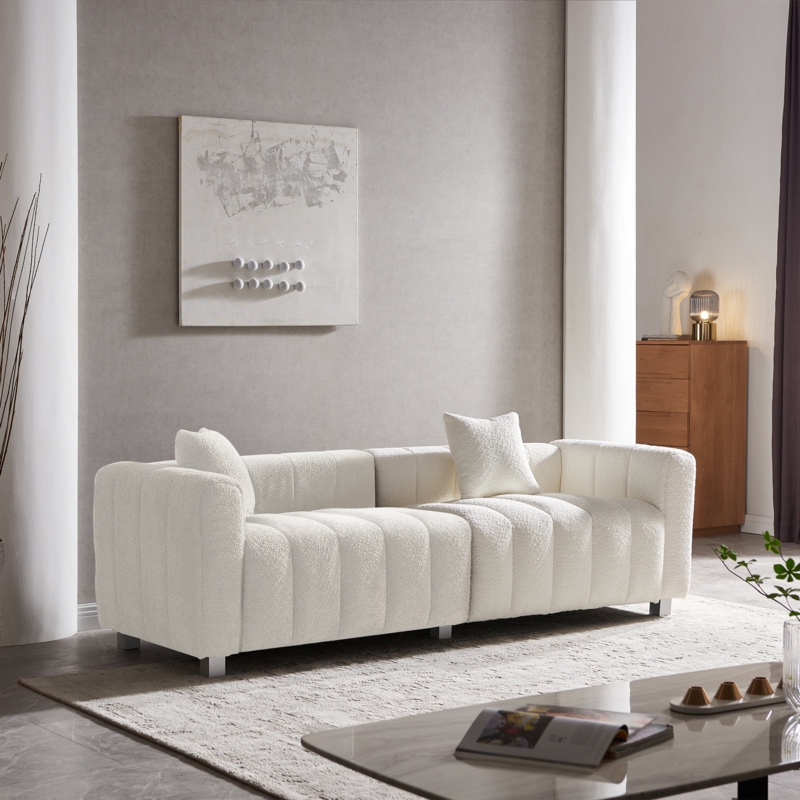 Kamiah 87.4''Piano Keys Upholstered Sofa