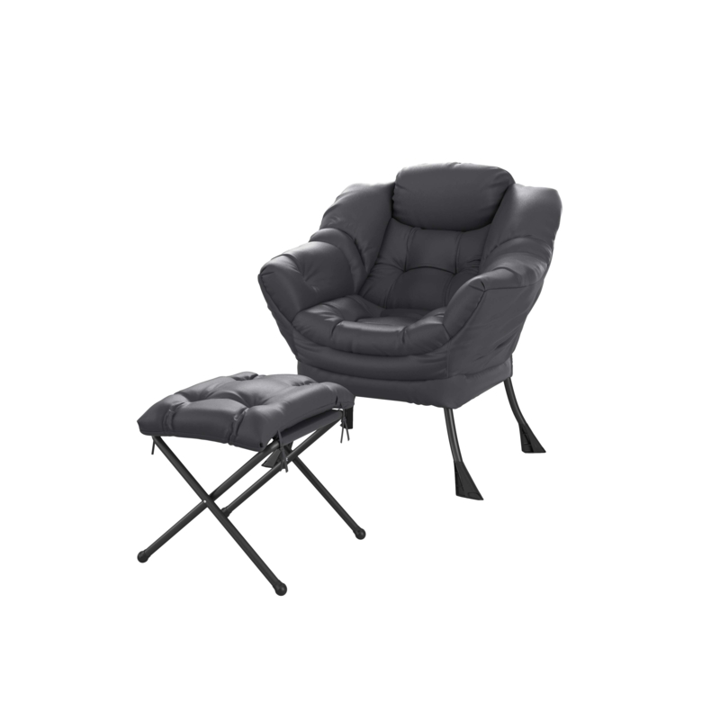 Kathryn Patio Chair with Cushions and Ottoman