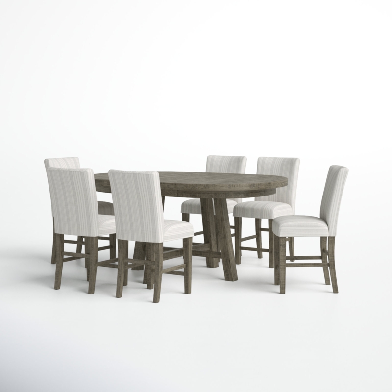Kavita Extendable Solid Wood Trestle Dining Set