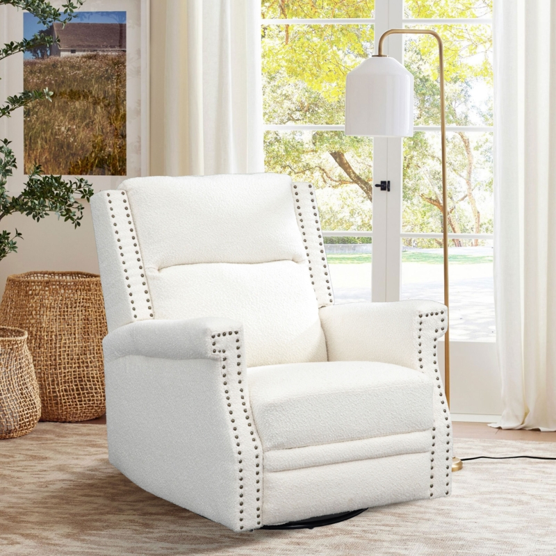 Kenmar 31.5" Wide Manual Swivel Rocker Recliner Chair