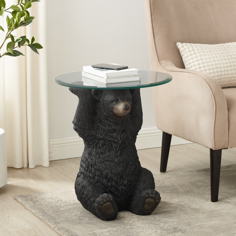 Kershaw Bear 20 Glass Top End Table