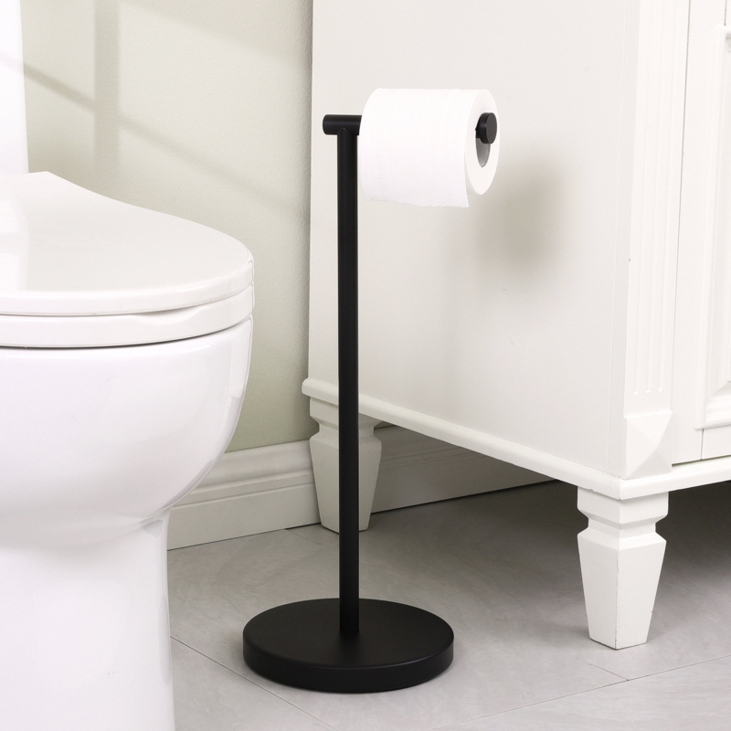 KES Freestanding Toilet Paper Holder Heavy Weighted Tissue Roll Holder SUS304 Stainless Steel