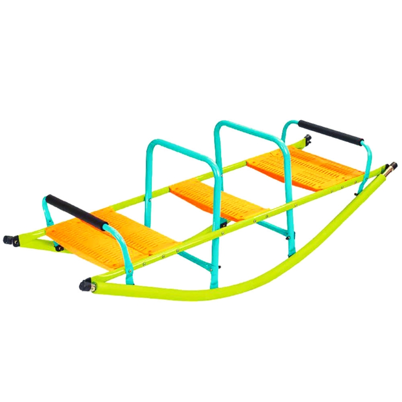 Kids Seesaw Teeter Totter, 3-Person Playground Equipment, Rocking Fun for Boys Girls Age 3-10