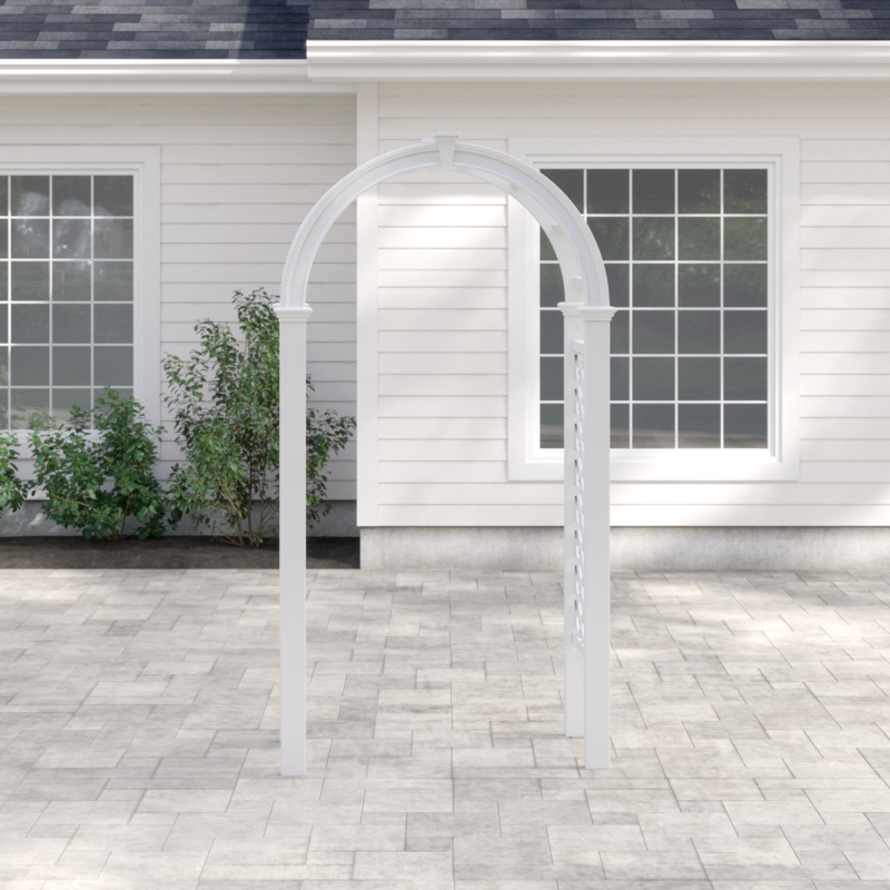 Kilmore 49'' W x 24'' D Vinyl Arbor in White