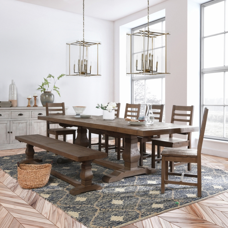 Kinston 8 - Piece Double Pedestal Dining Set
