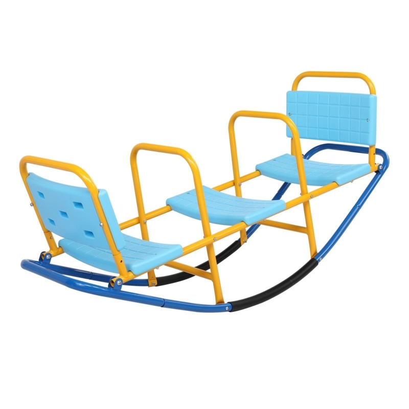 Ktaxon 3 Seat Metal Spinning Teeter Totter