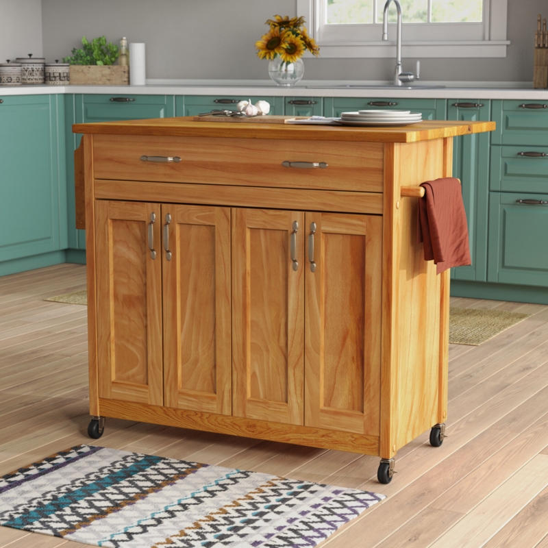 Lapithos Wood Kitchen Cart