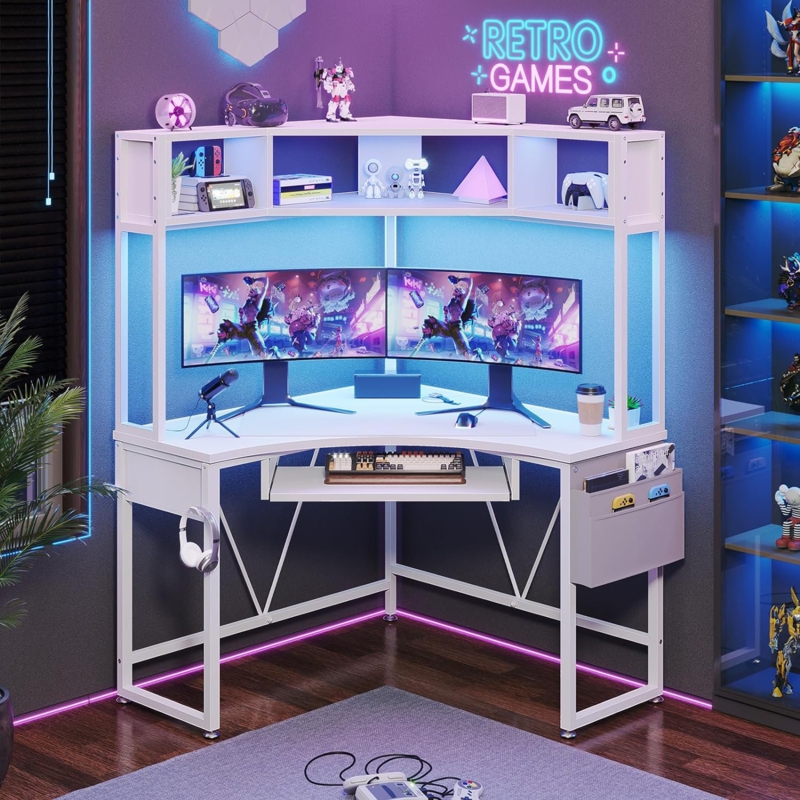 Lasharne 38.9'' W Corner Computer Desk with Hutch
