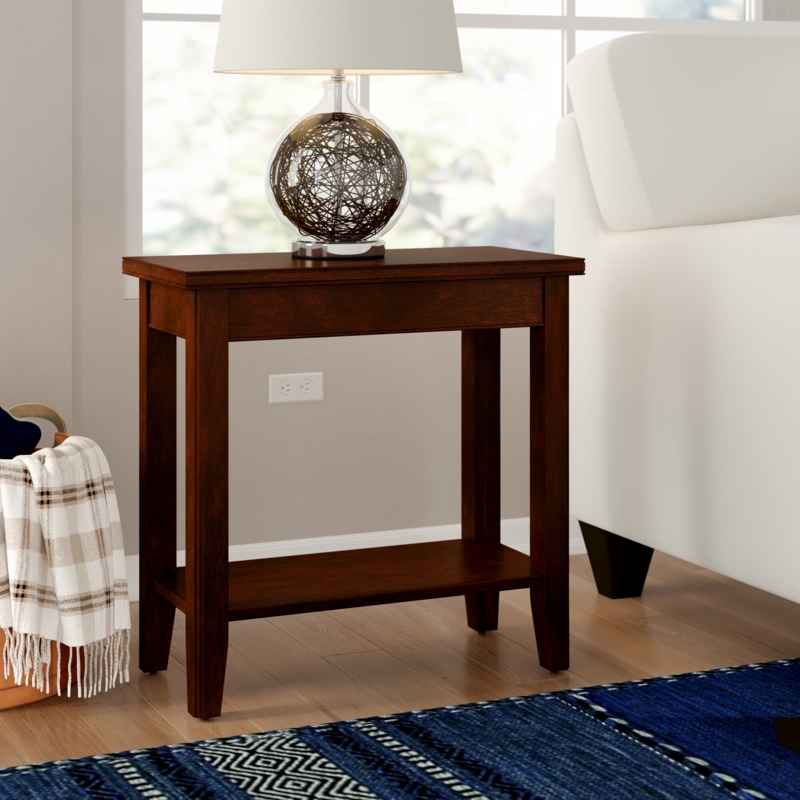 Laurent Solid + Manufactured Wood Narrow End Table
