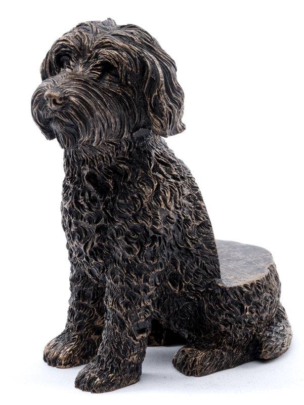 Leando Cockapoo Dog Bronze Coloured Planter Feet In Gift Box