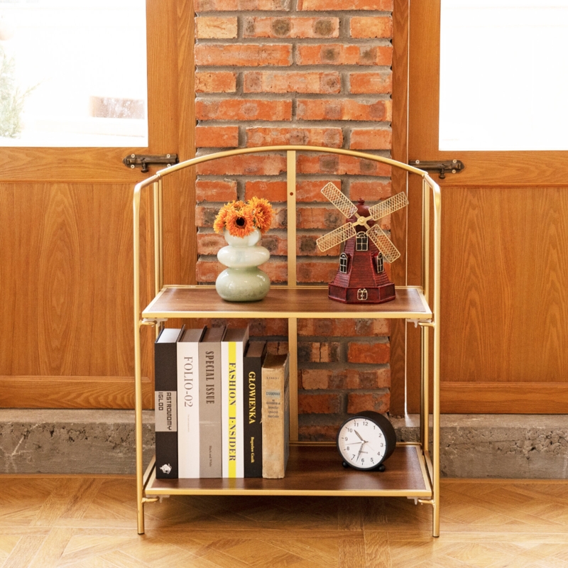 Lejon No Assembly Folding Etagere Bookcase