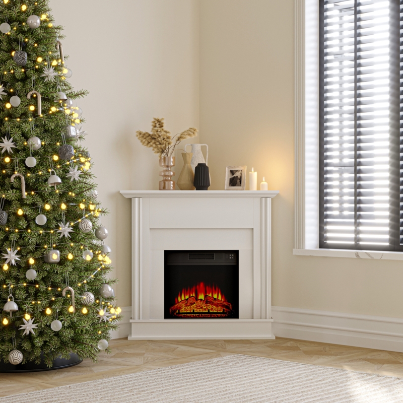 Lerone 40'' W Corner Electric Fireplace