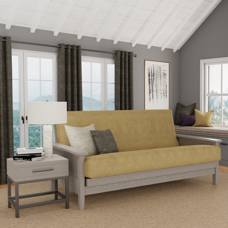 Leupp Polyester Box Cushion Futon Slipcover