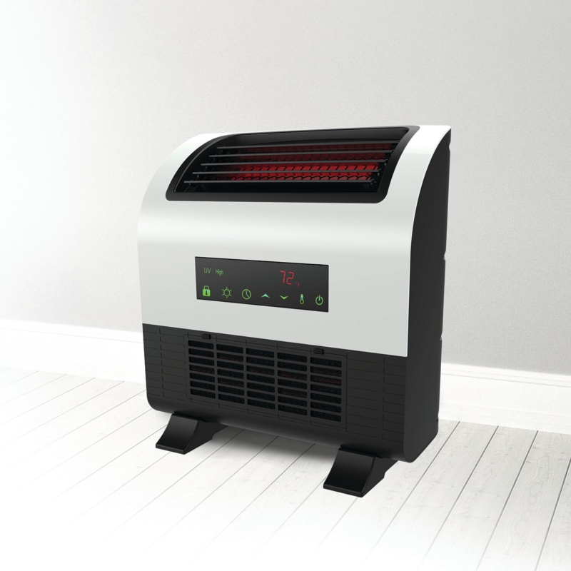 Lifesmart 1500 Watt Electric Wall Mounted Space Heater with Adjustable Thermostat , Remote Included and with Digital Display