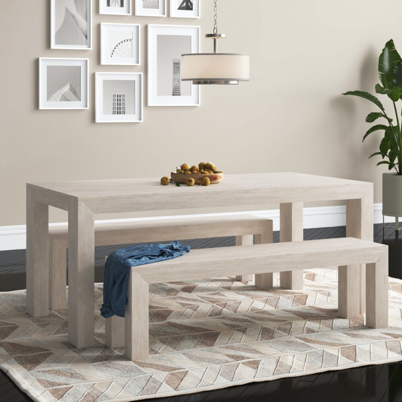 Linzy 6-Person Pine Solid Wood Dining Set