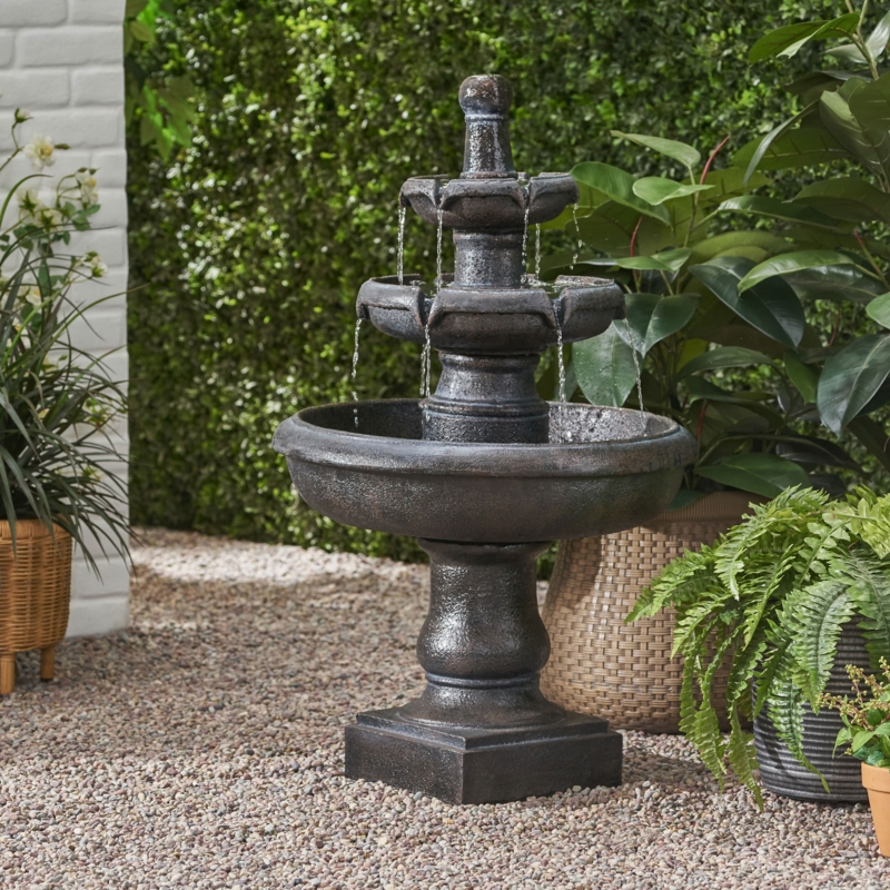 Lipford Hand Crafted Weather Resistant Floor Fountain