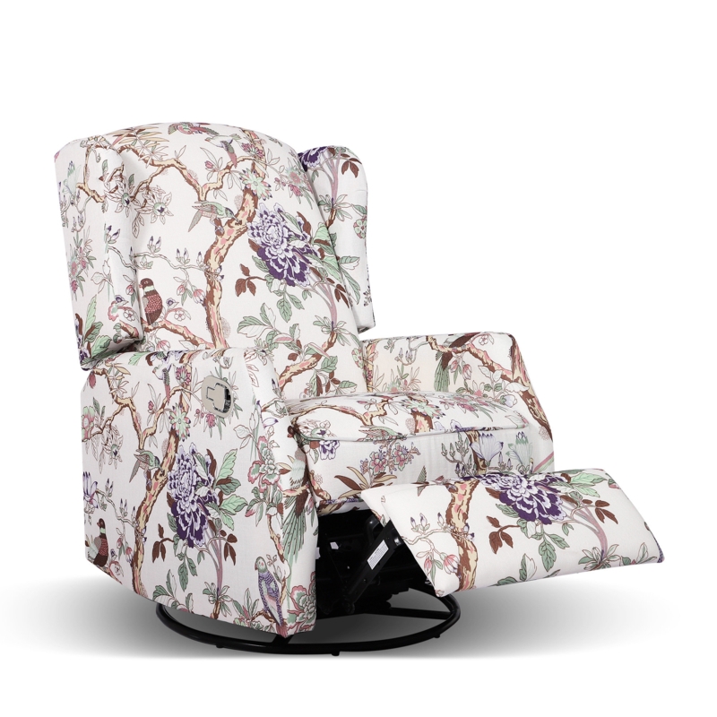 Lola-Belle Swivel Rocker Recliner with Adjustable Backrest u0026 Footrest,360 Degree Swivel, Rocking