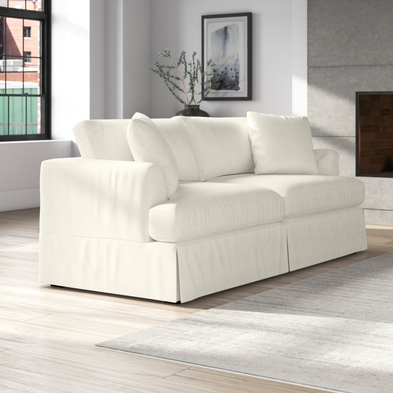 Lucia 92.5'' Slipcovered Sofa